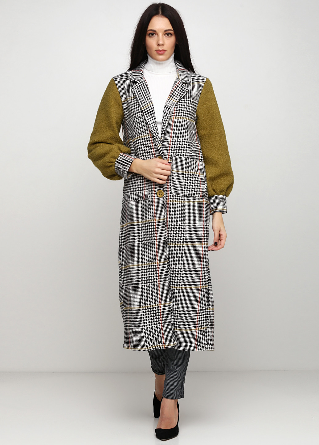 Оливковое демисезонное Пальто Y-TWO