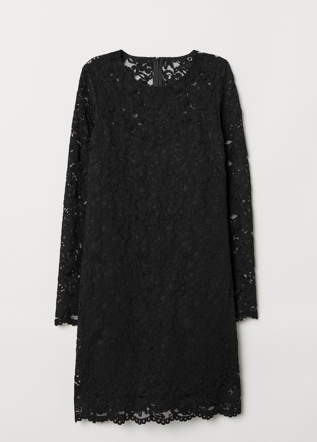 Чорна кежуал мереживне плаття H&M однотонна