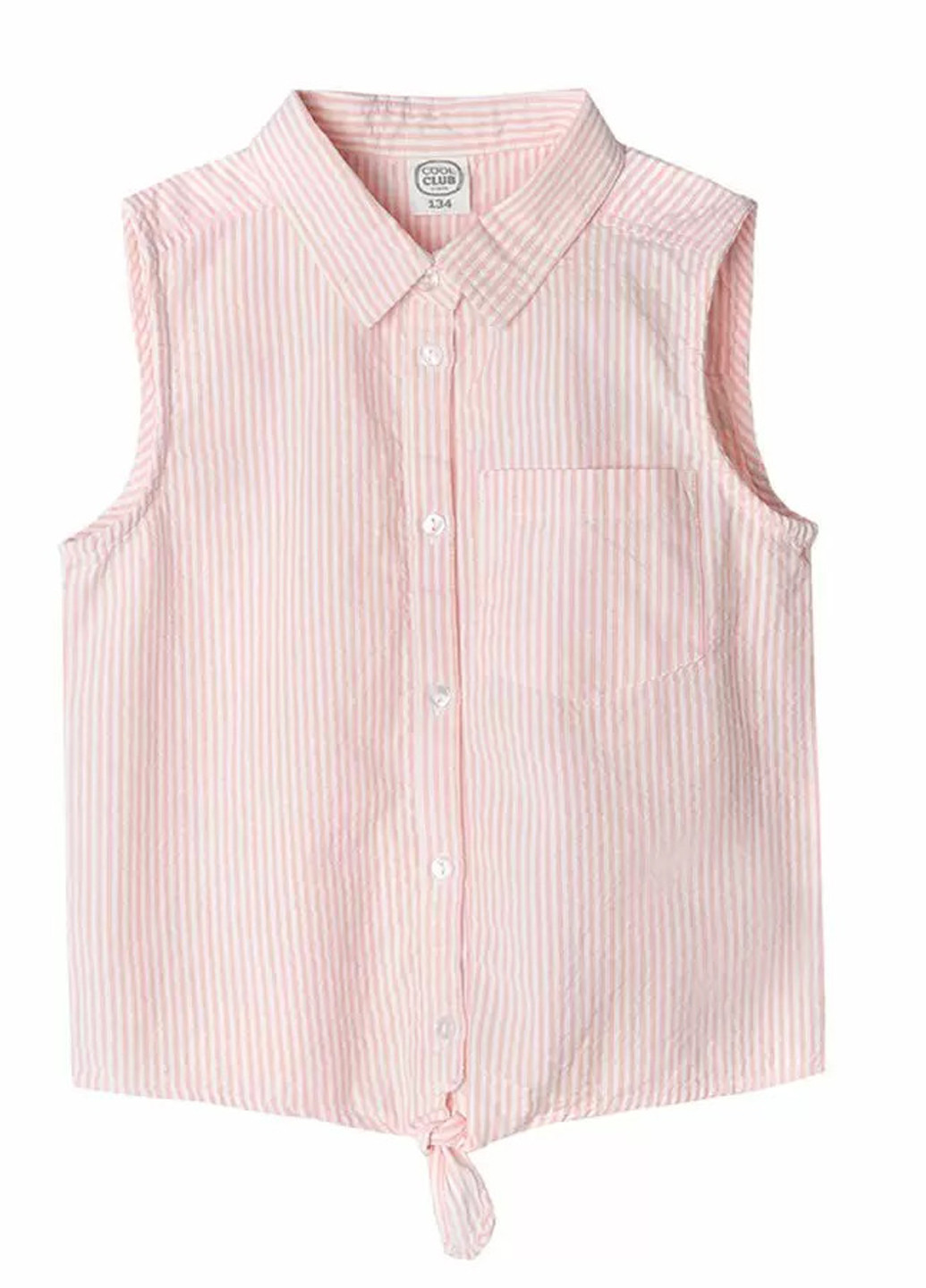 Светло-розовая в полоску блузка Cool Club летняя