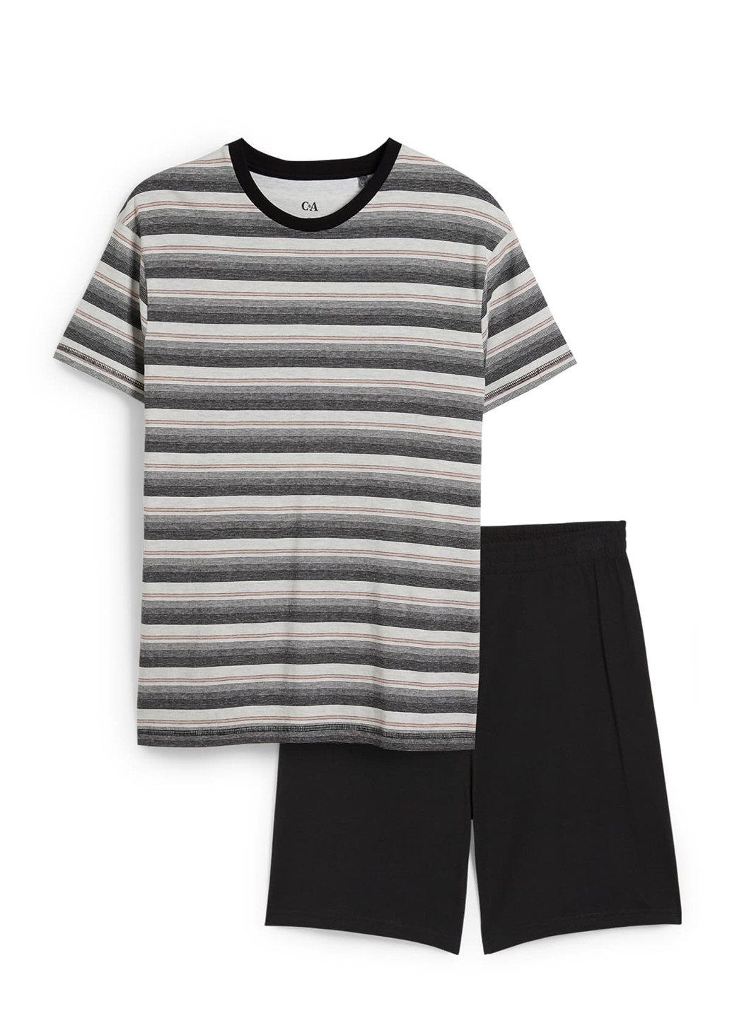 Черно-белый демисезонный комплект (футболка, шорты) C&A
