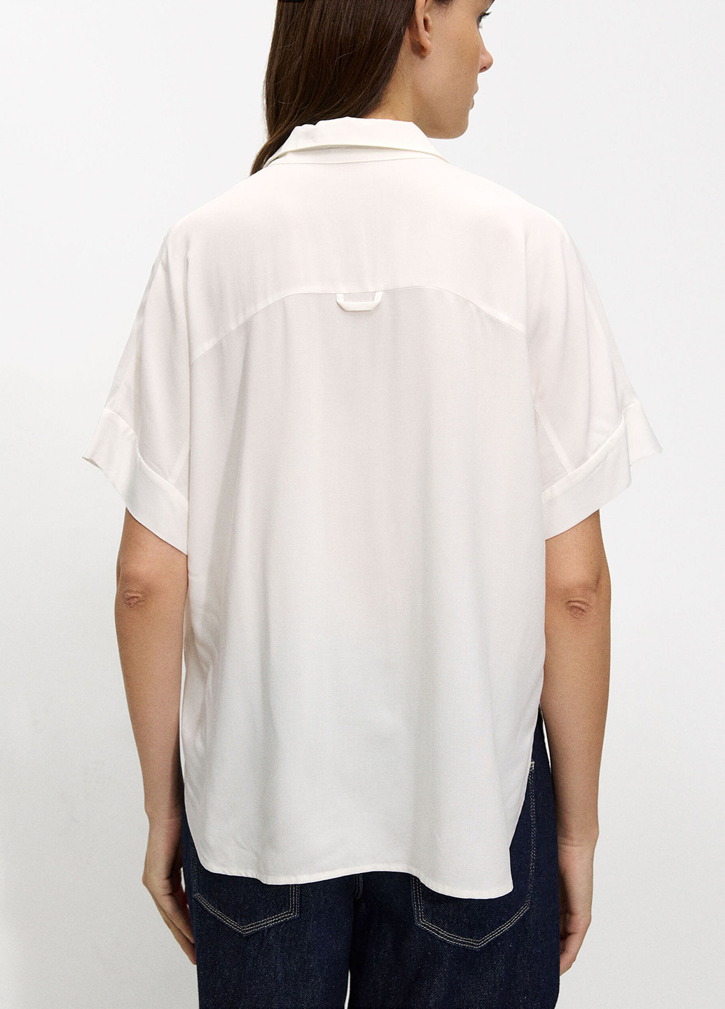 Белая классическая, кэжуал рубашка однотонная Parfois