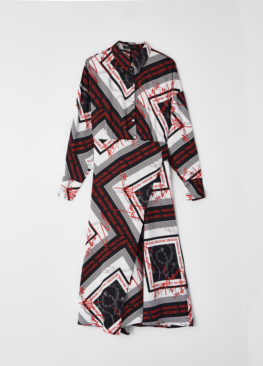 Комбінована кежуал сукня сукня-сорочка Mohito з написами