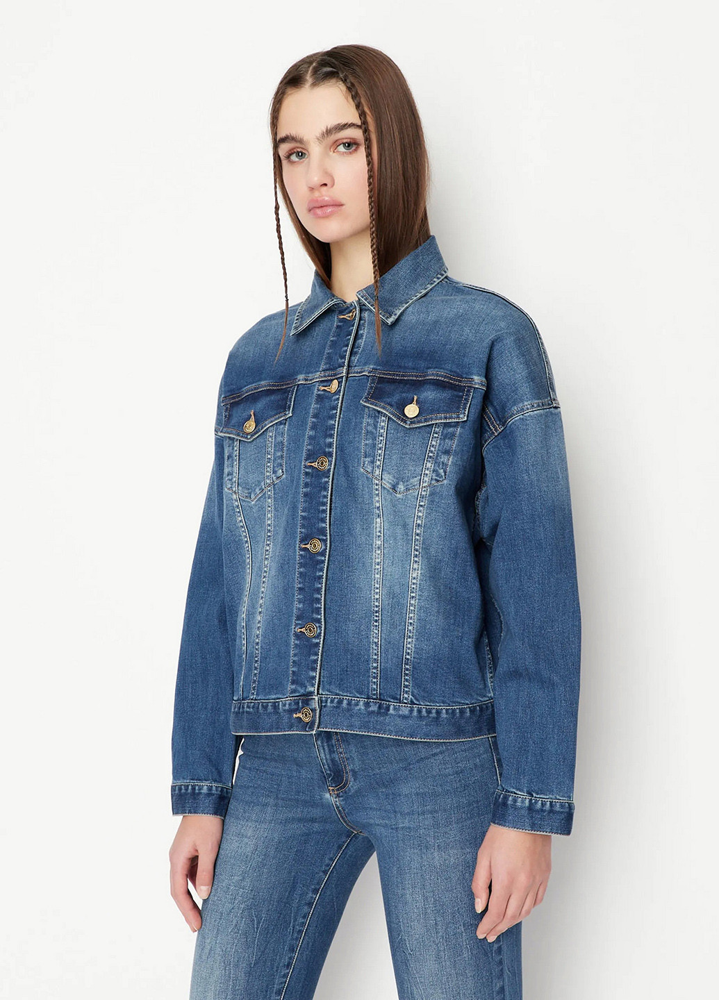 Синяя демисезонная куртка Armani Exchange