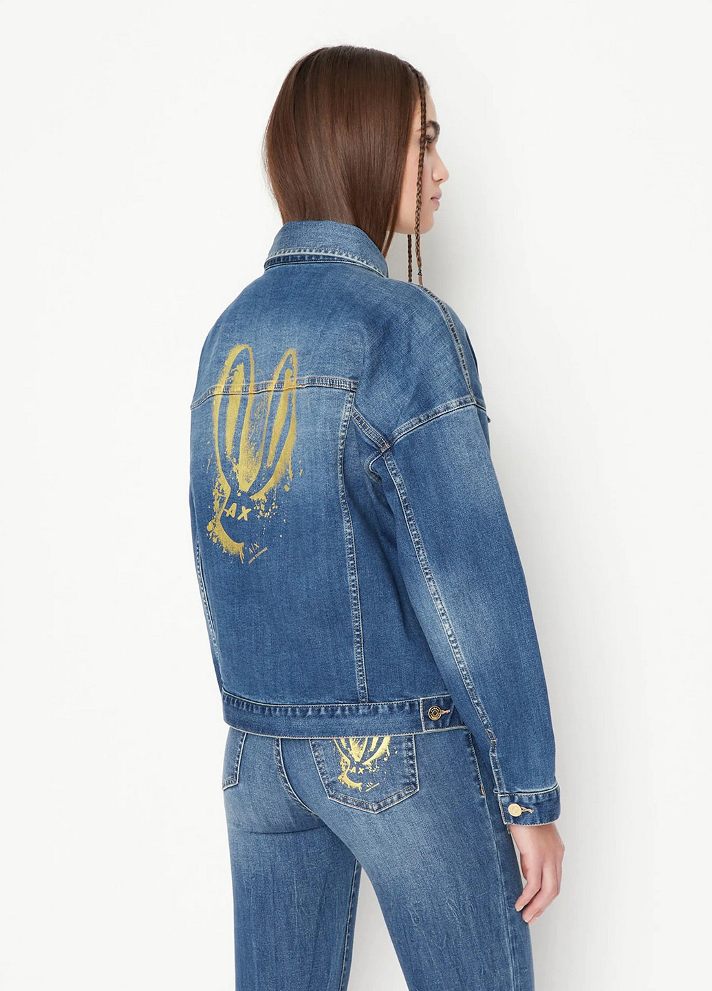 Синяя демисезонная куртка Armani Exchange