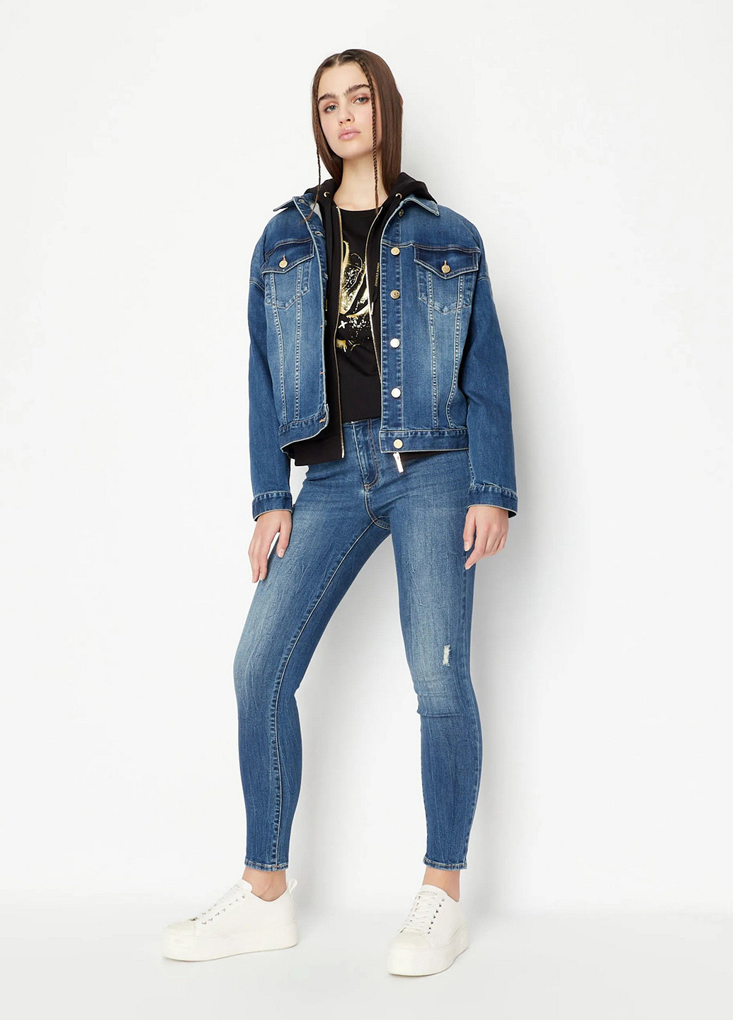 Синяя демисезонная куртка Armani Exchange