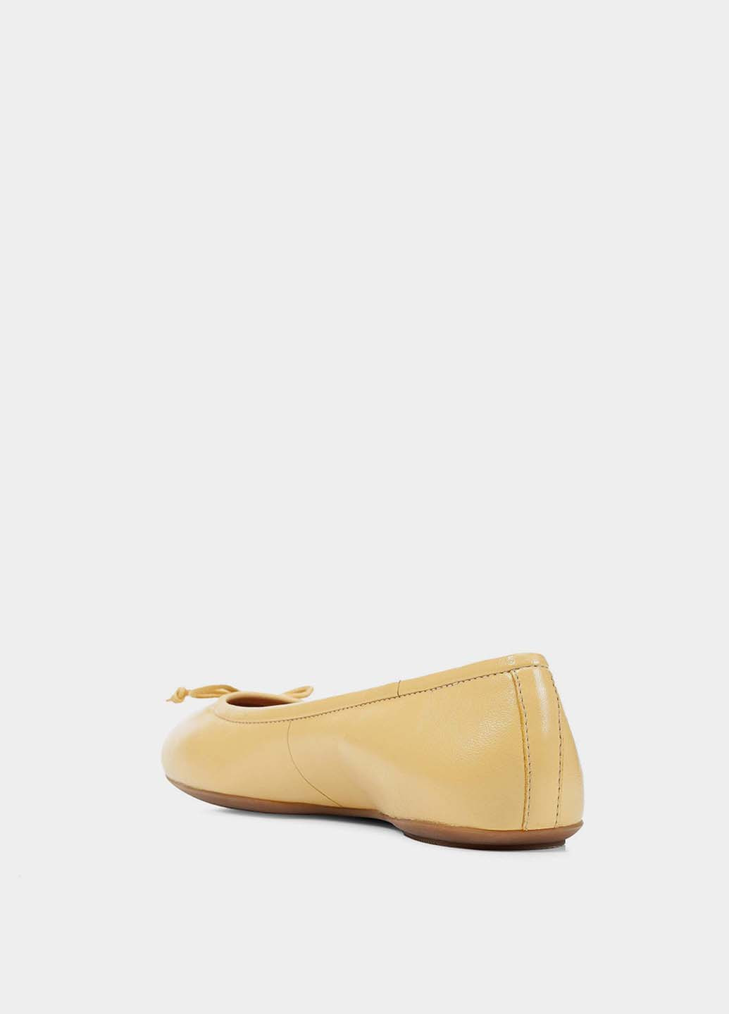 Жіночі балетки Geox | жовті однотонні бант натуральна шкіра (330382119)
