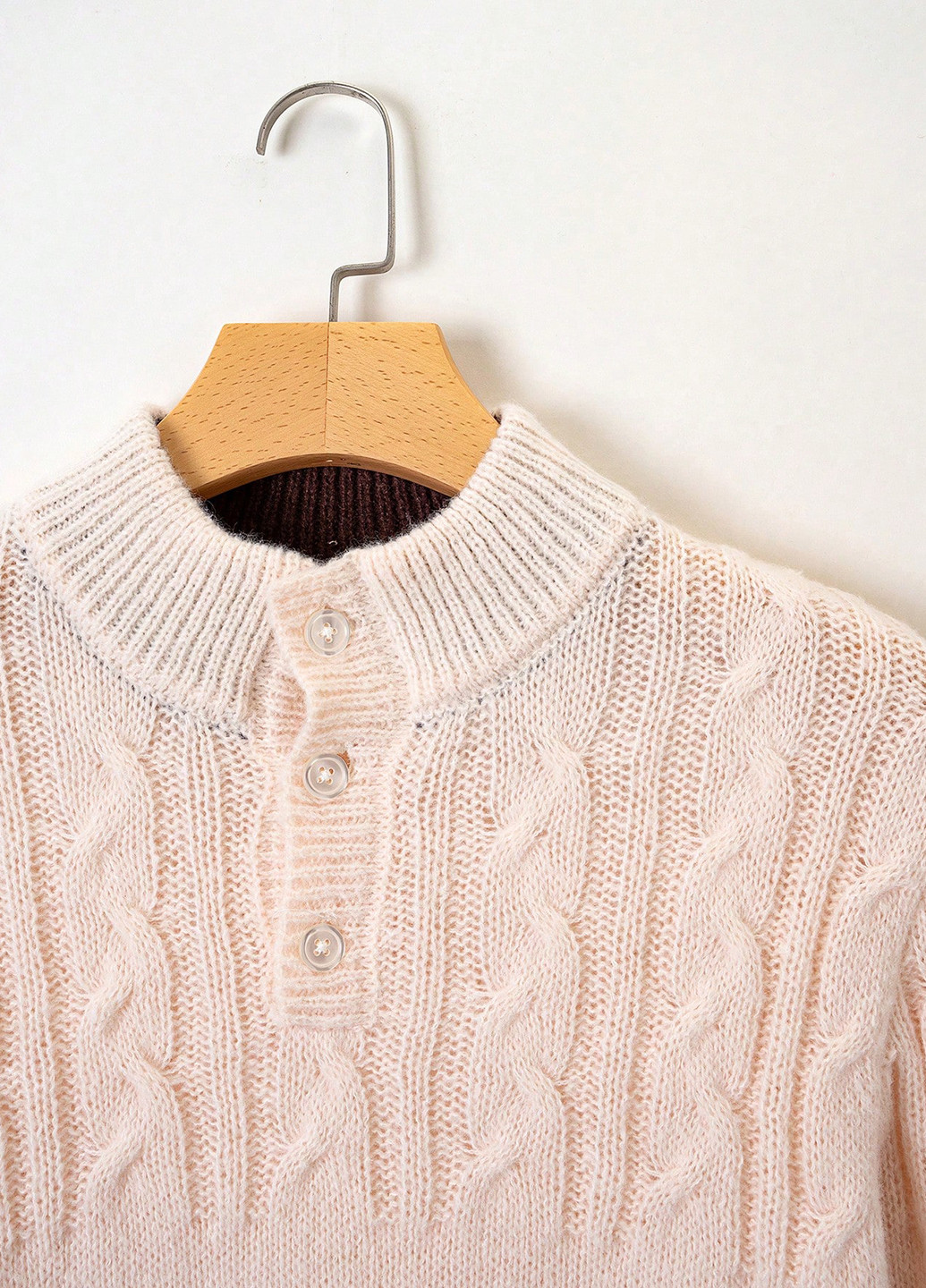 Бежевый демисезонный свитер SHEIN