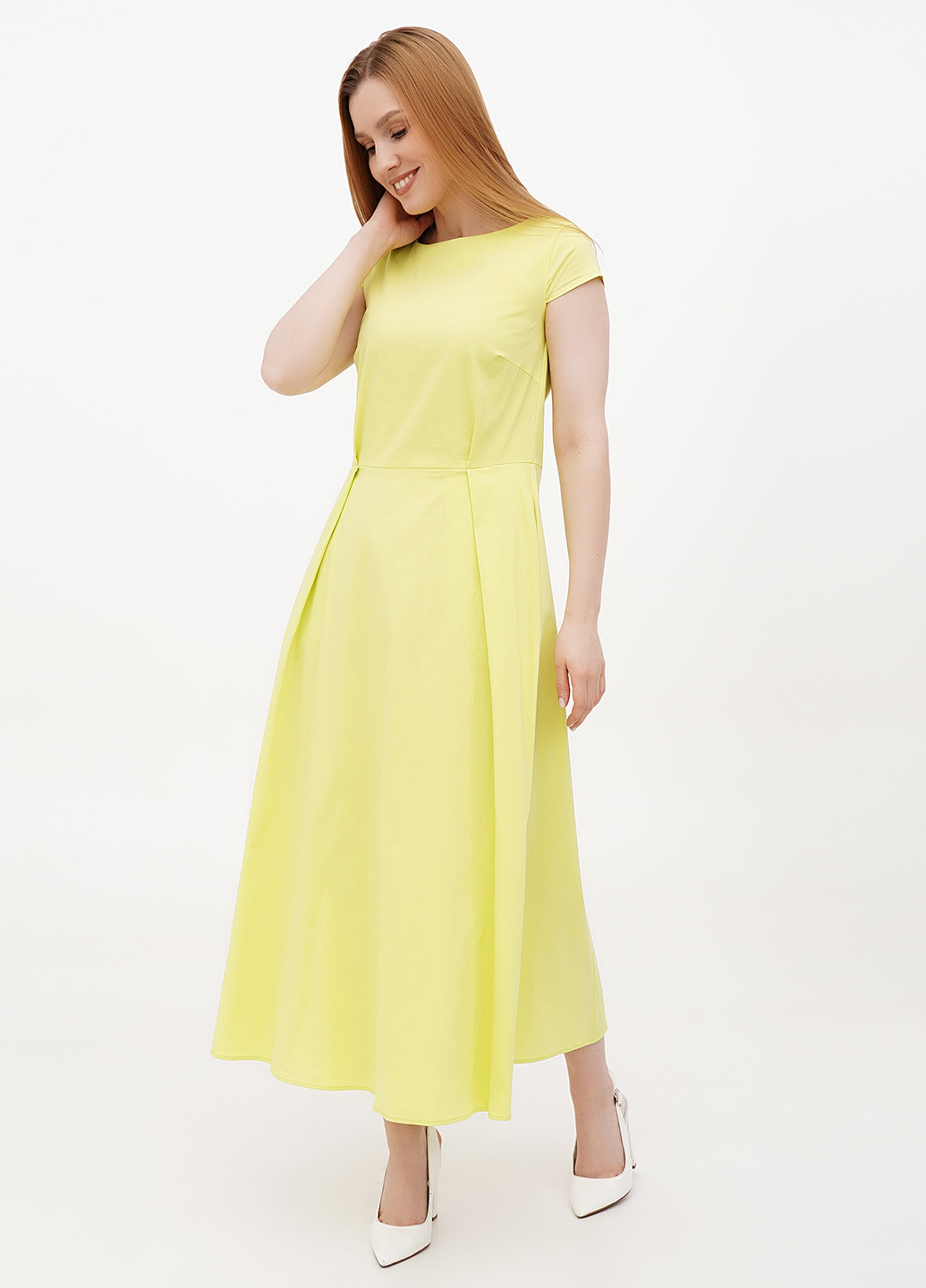 Салатова кежуал сукня кльош More & More однотонна