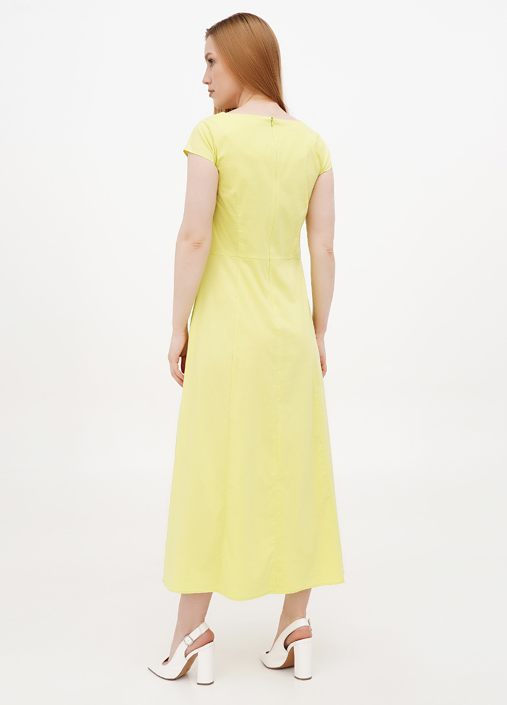 Салатова кежуал сукня кльош More & More однотонна