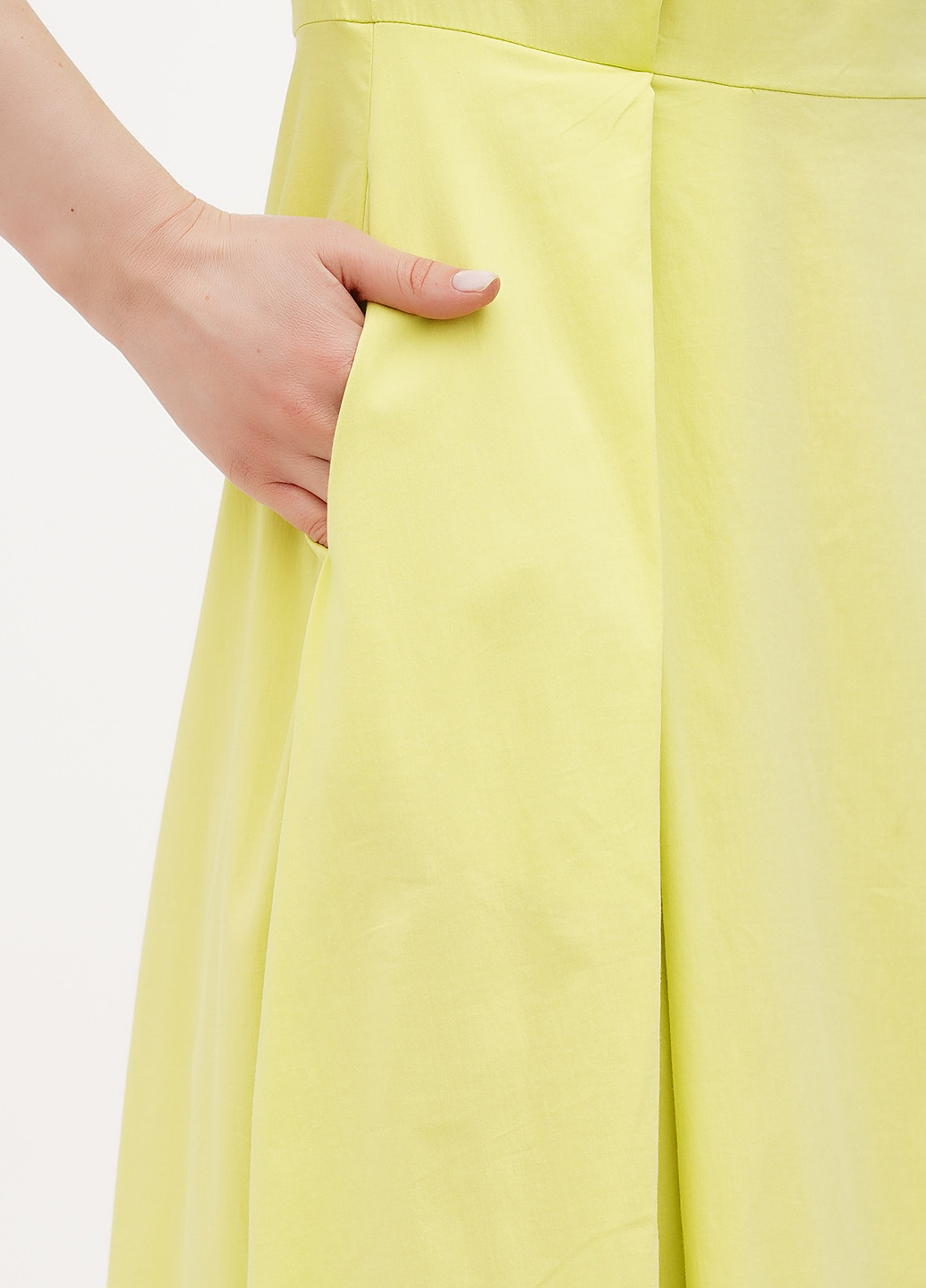 Салатова кежуал сукня кльош More & More однотонна