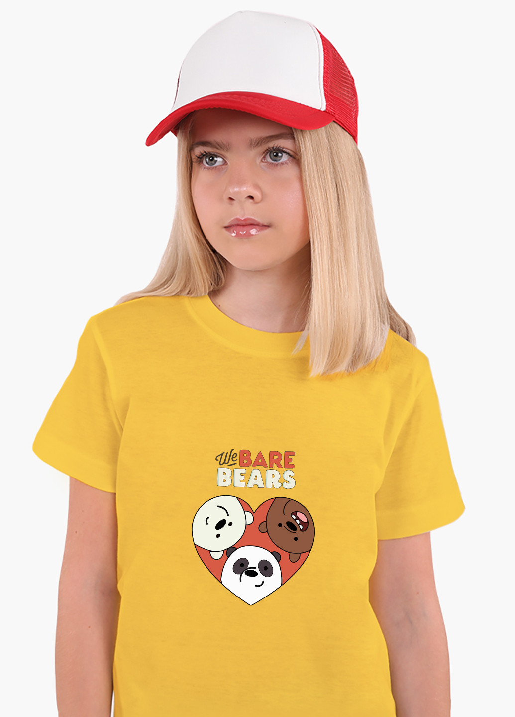 Желтая демисезонная футболка детская вся правда о медведях (we bare bears)(9224-2669) MobiPrint