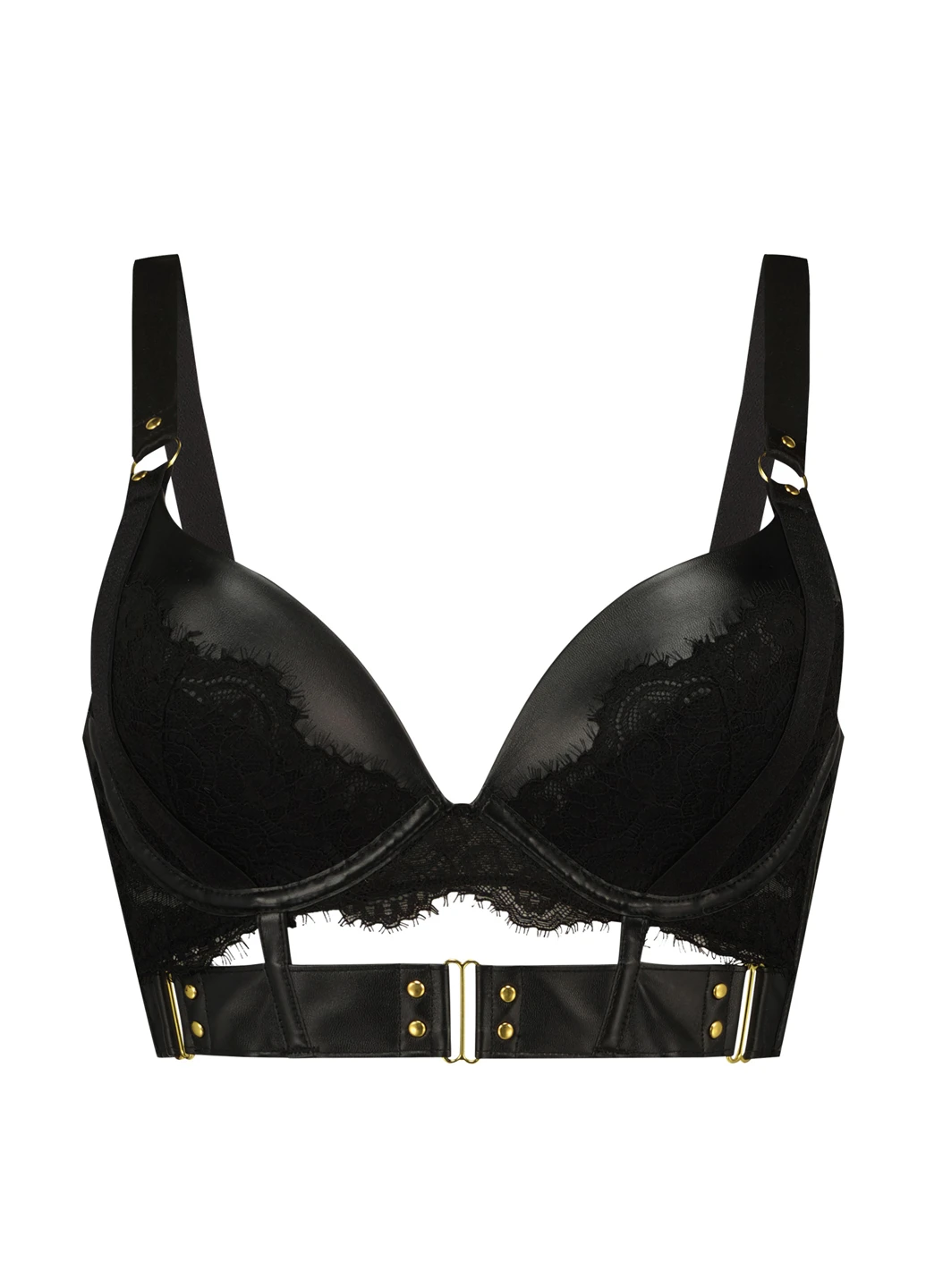 Чорний бюстгальтер Hunkemoller з кісточками поліуретан, штучна шкіра, поліестер