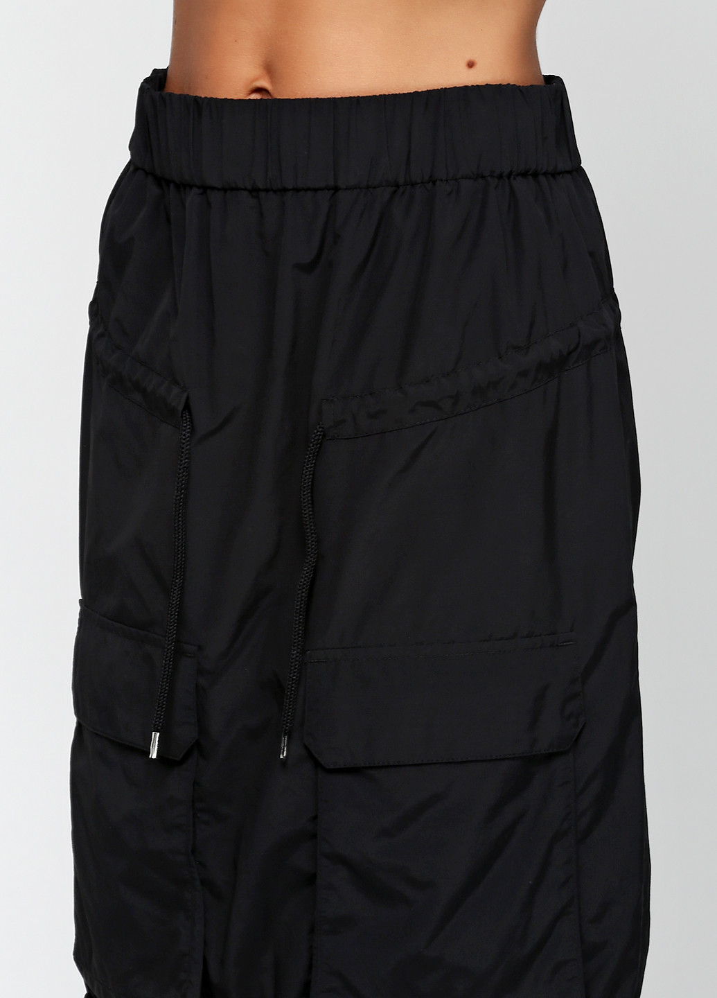 Черная кэжуал однотонная юбка Hugo Boss миди