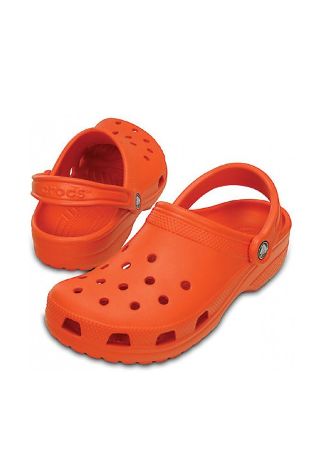 Оранжевые сабо Crocs