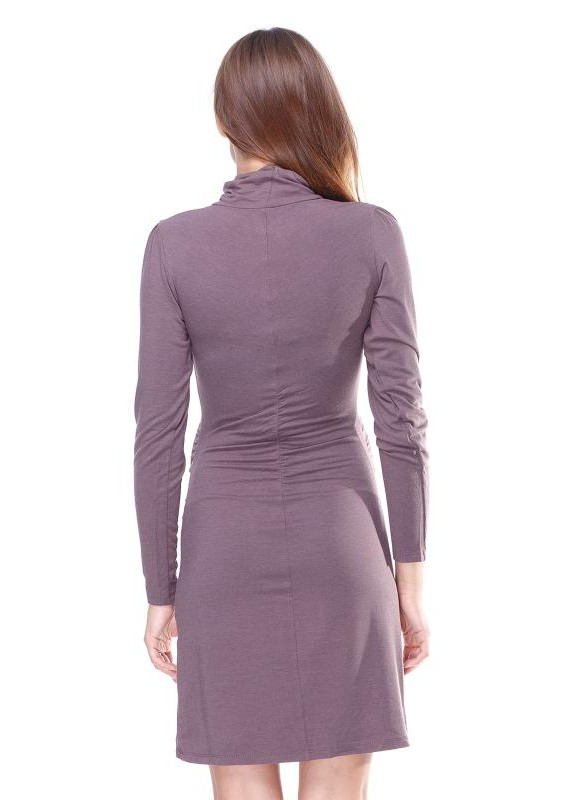 Бузкова кежуал сукня гольф для вагітних майбутніх мам прилеглого силуету фіолетова Pip однотонна