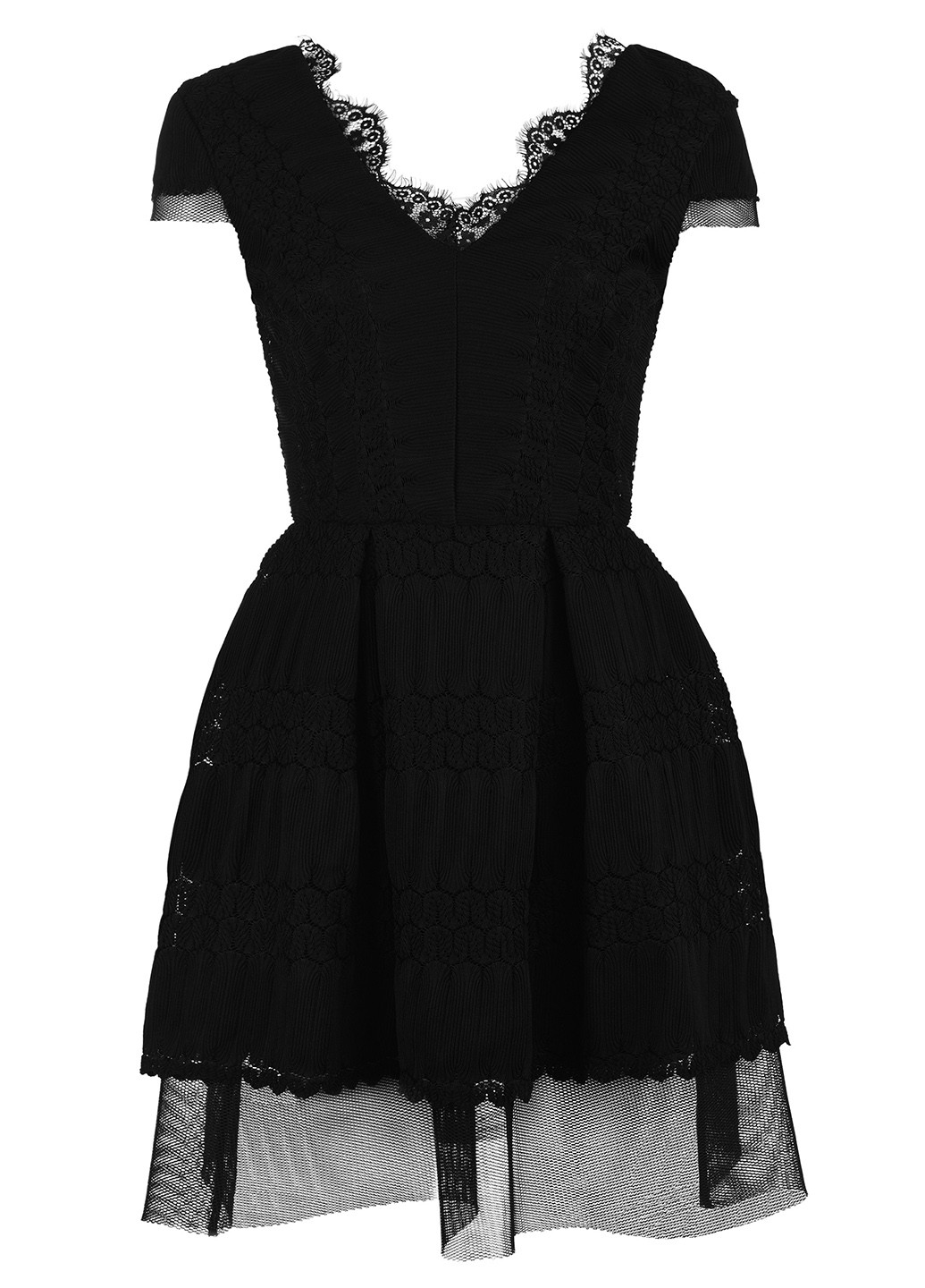 Черное коктейльное платье а-силуэт LOVE REPUBLIC