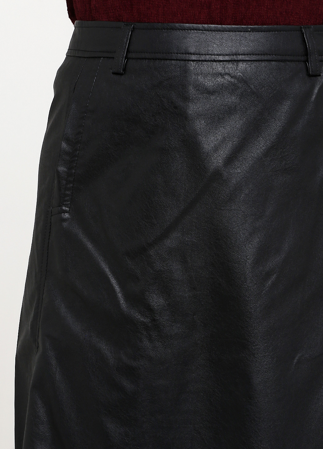 Черная кэжуал однотонная юбка Friendtex а-силуэта (трапеция)
