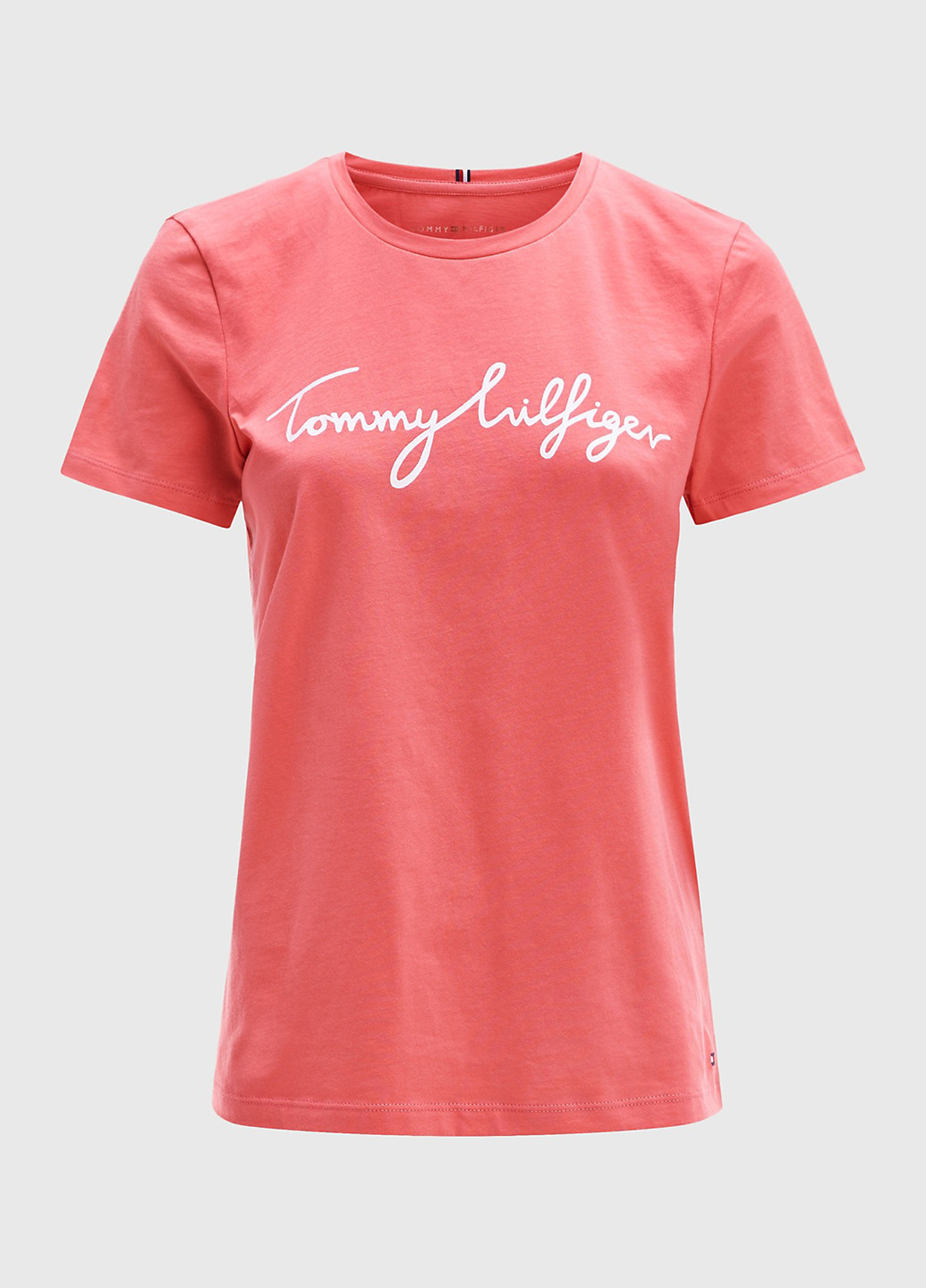 Коралловая летняя футболка Tommy Hilfiger