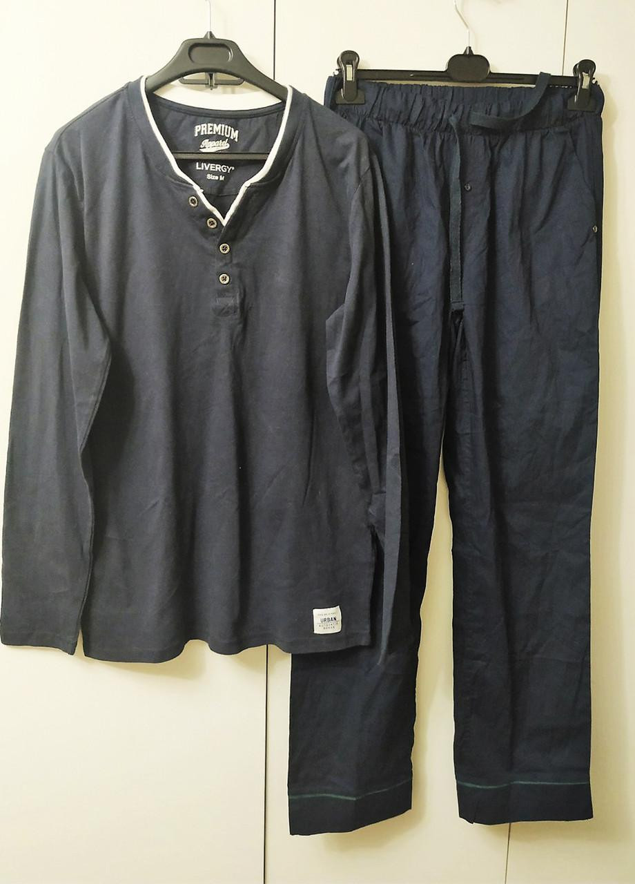 Чоловіча піжама, костюм лонгслів та брюки Livergy (256143602)
