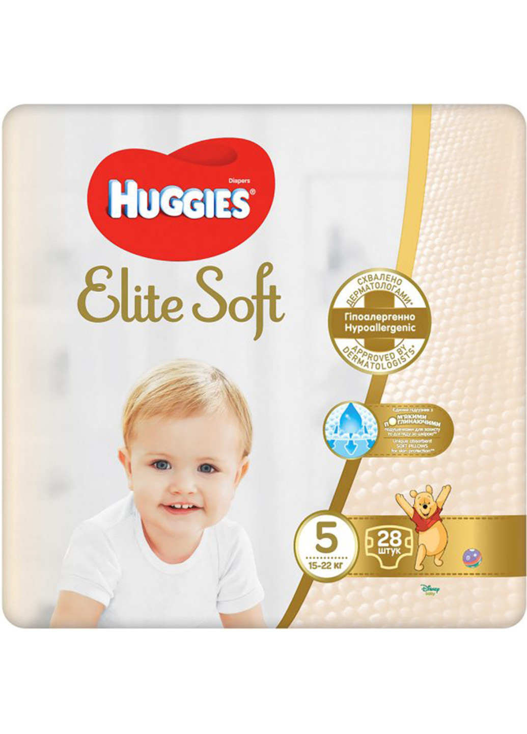 Подгузники Elite Soft Jumbo 5 15-22 кг 28 шт Huggies (254661147)
