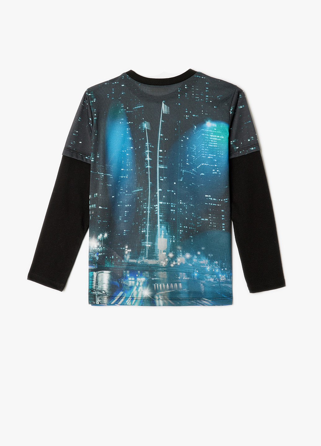 Черный демисезонный кэжуал лонгслив KOTON динозавр