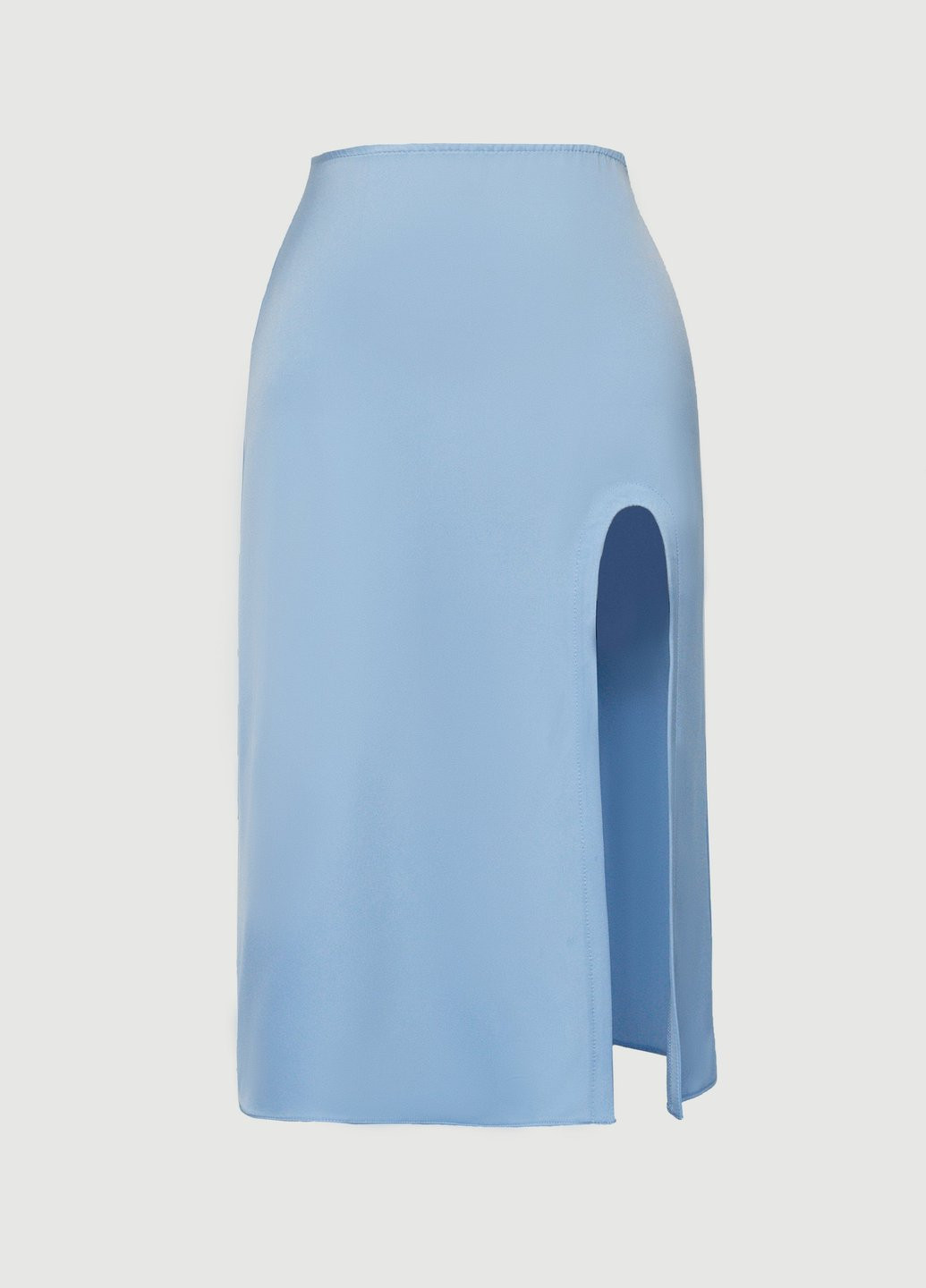 Голубая кэжуал однотонная юбка Gepur а-силуэта (трапеция)
