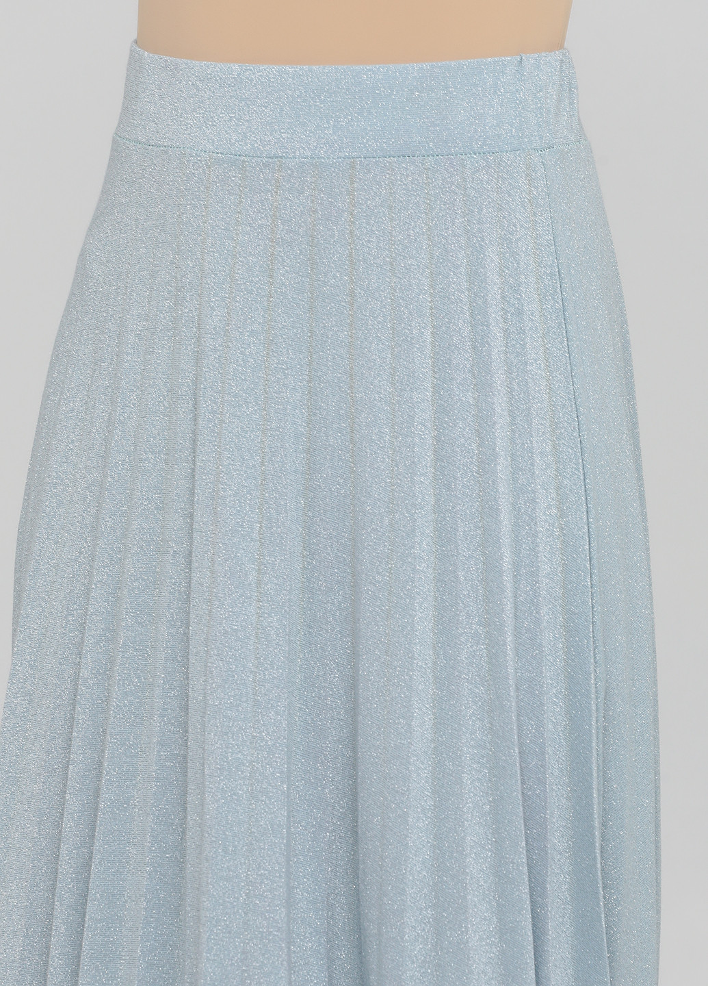 Светло-голубая кэжуал меланж юбка Tensione IN плиссе, клешированная