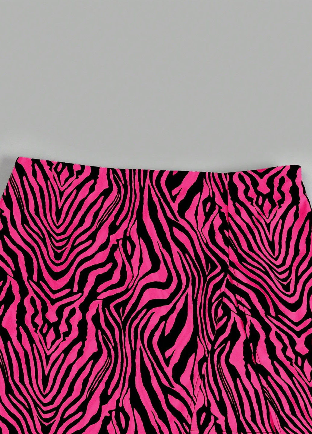 Розовая кэжуал зебра юбка SHEIN а-силуэта (трапеция)
