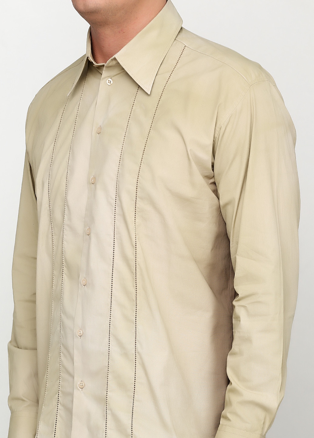 Оливковая кэжуал рубашка с градиентным узором Pure