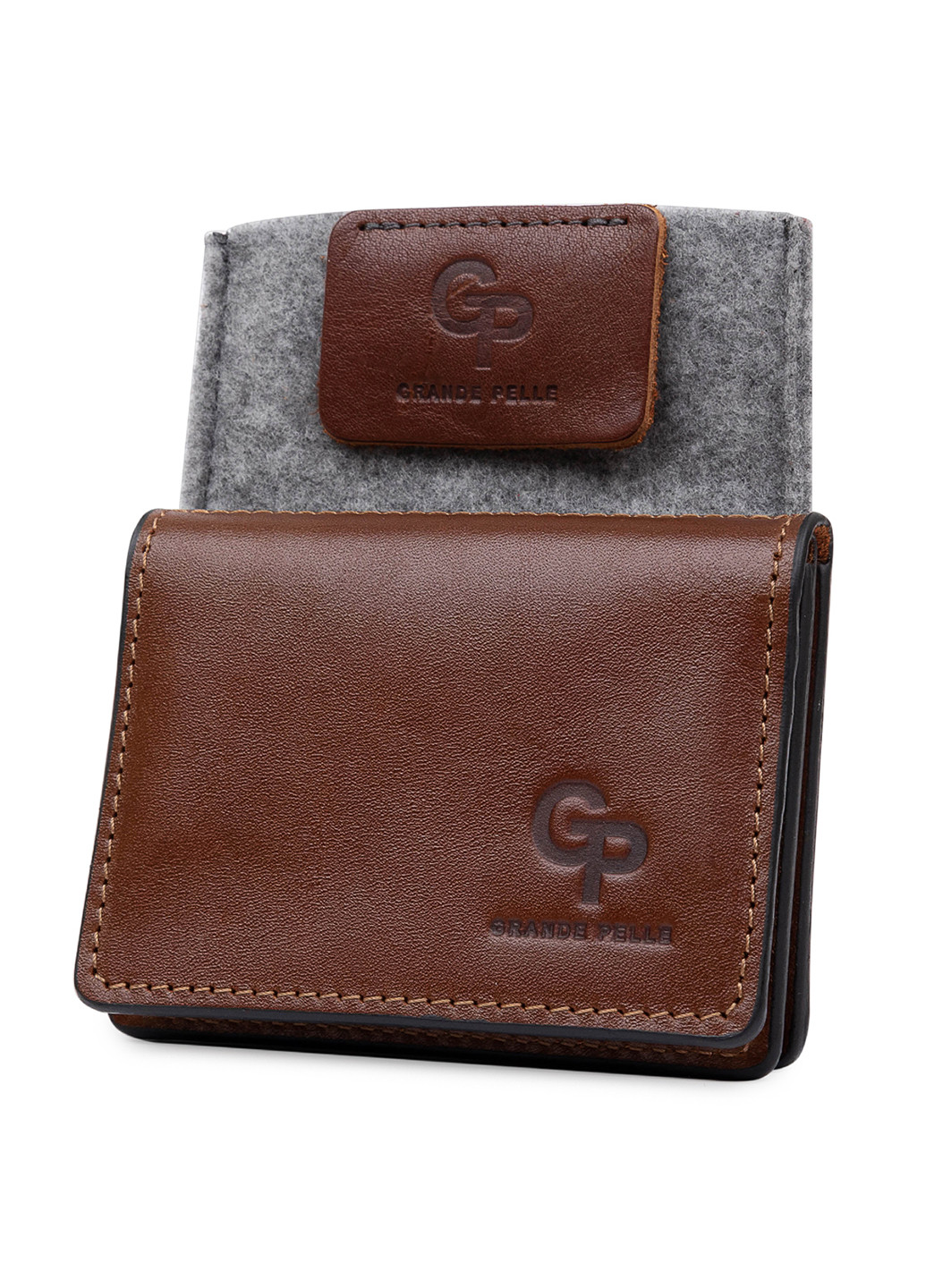 Шкіряна обкладинка для документів 10х7,5х1 см Grande Pelle (252417270)