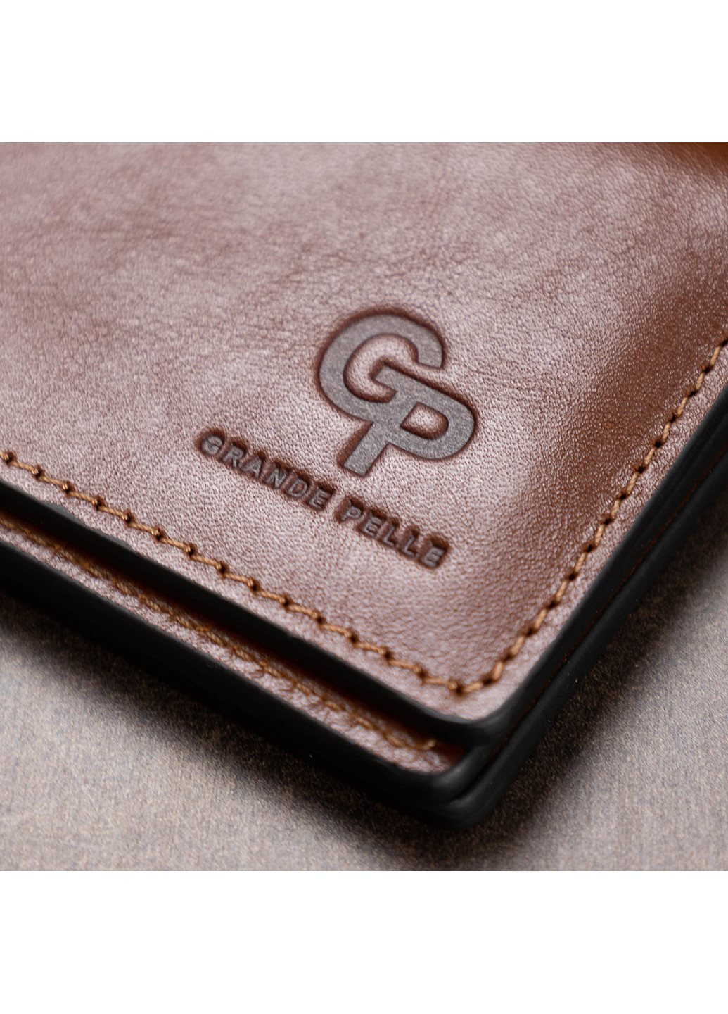 Шкіряна обкладинка для документів 10х7,5х1 см Grande Pelle (252417270)