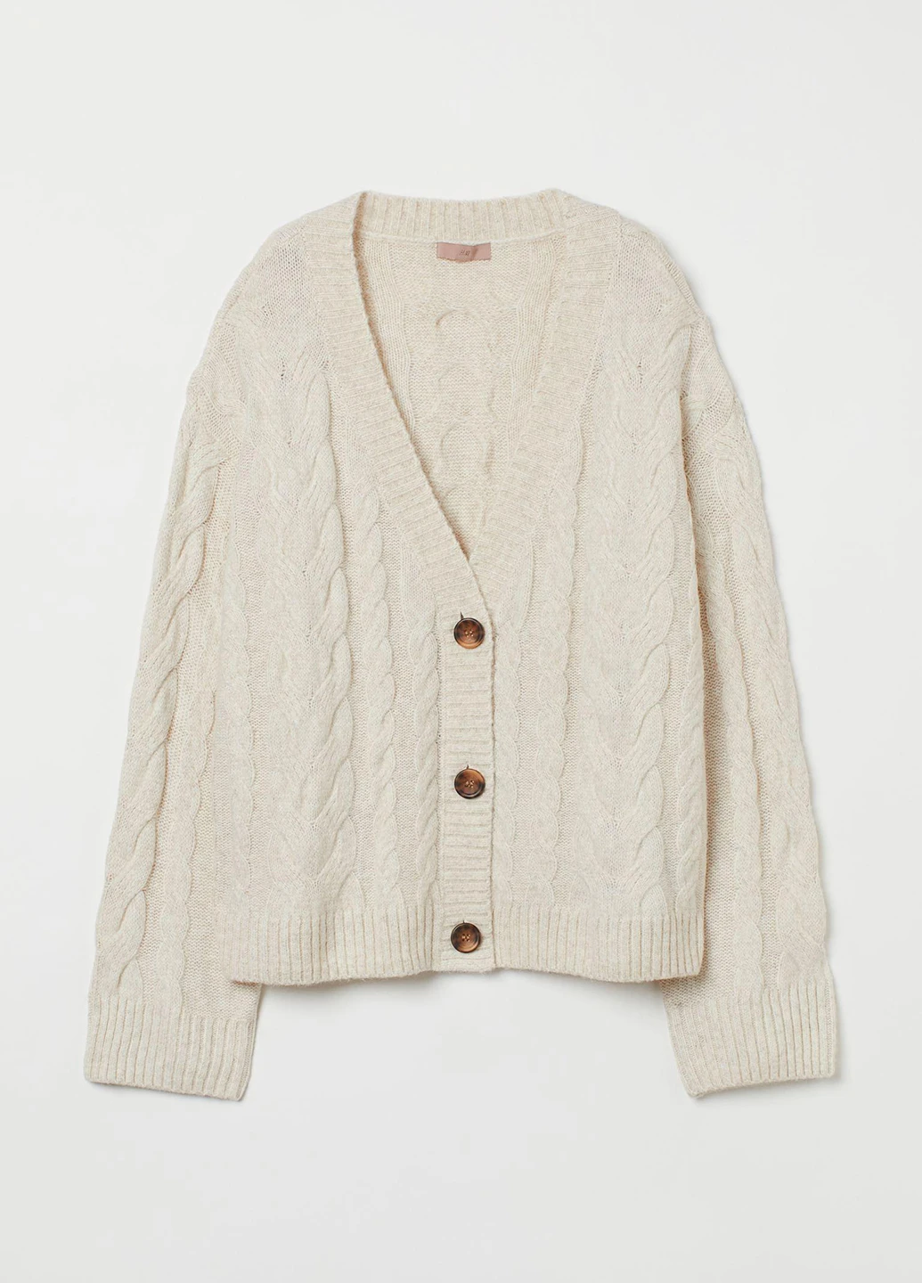 Молочный демисезонный кардиган H&M