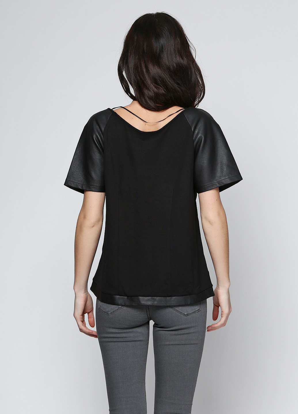 Черная летняя блуза Pied-a-terre
