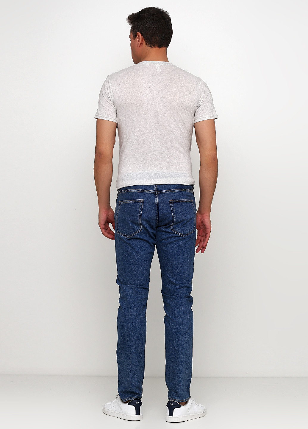 Джинси H&M завужені однотонні сині джинсові