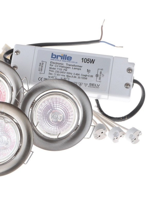 Світильник точковий комплект SET 7/HDL-DT03 SN 3x35W W/T Brille (253893226)