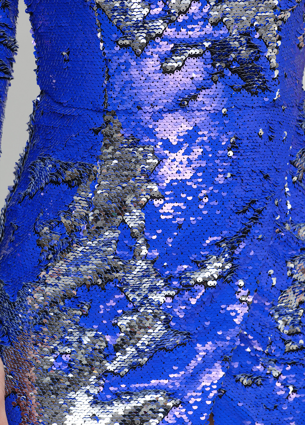 Серо-синее вечернее платье Elena Pokalitsina однотонное
