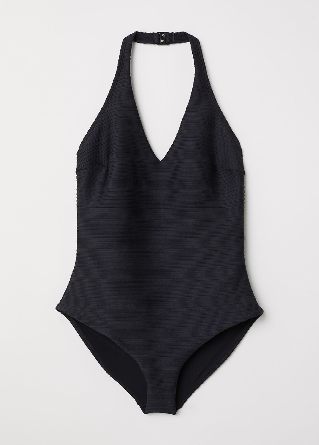 Чорний літній купальник халтер, суцільний H&M