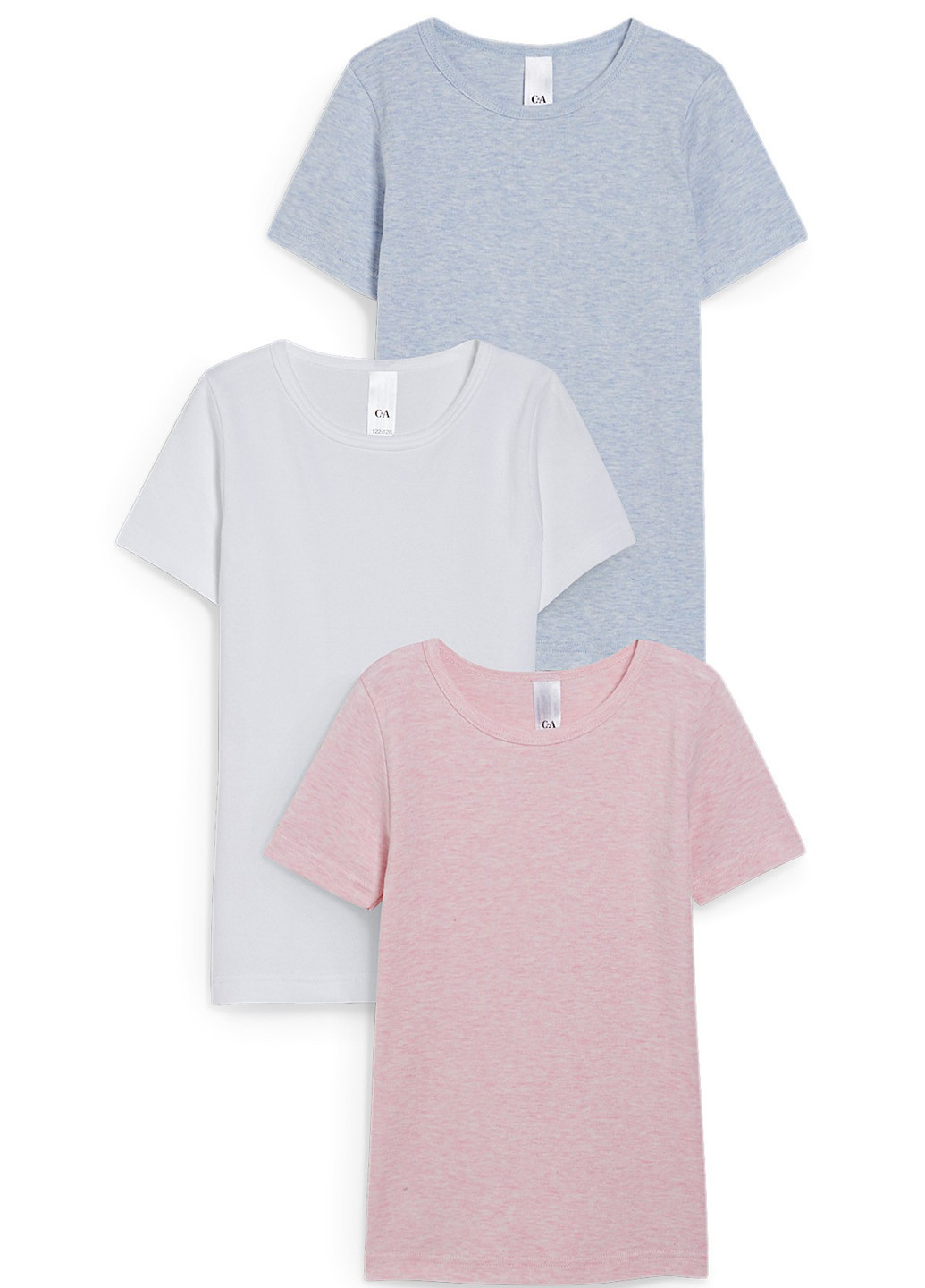 Комбинированная летняя футболка (3 шт.) C&A