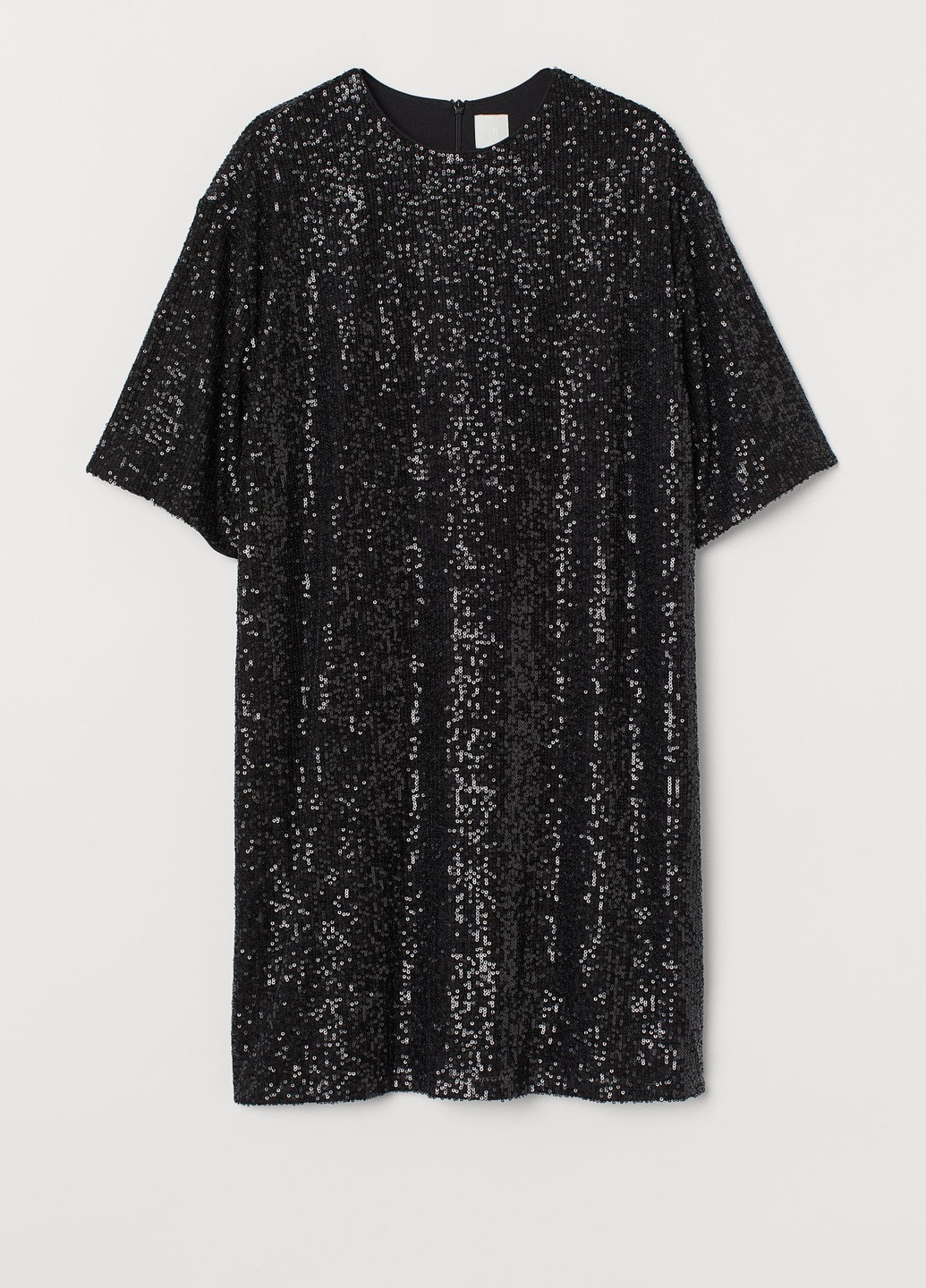 Чорна коктейльна сукня з паєтками H&M однотонна