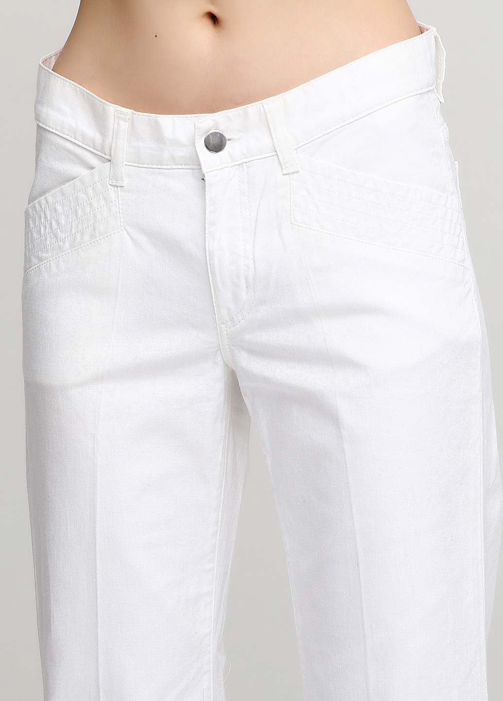Белые кэжуал летние клеш брюки Gant