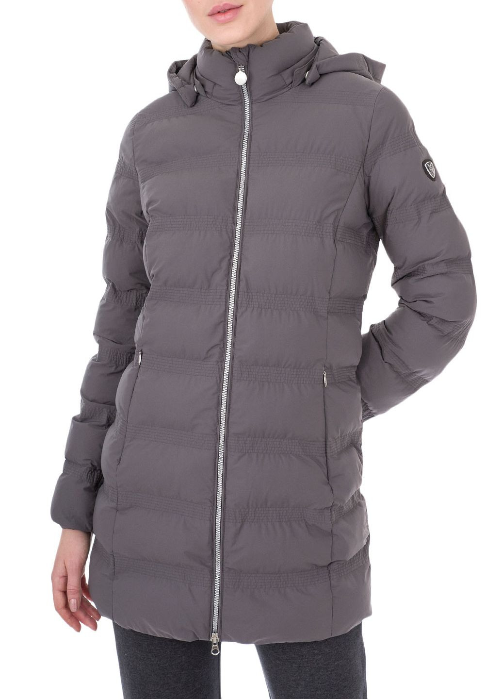 Серая зимняя куртка ARMANI EA7