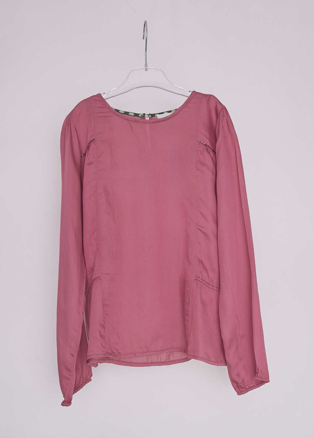 Темно-розовая однотонная блузка Bellerose демисезонная