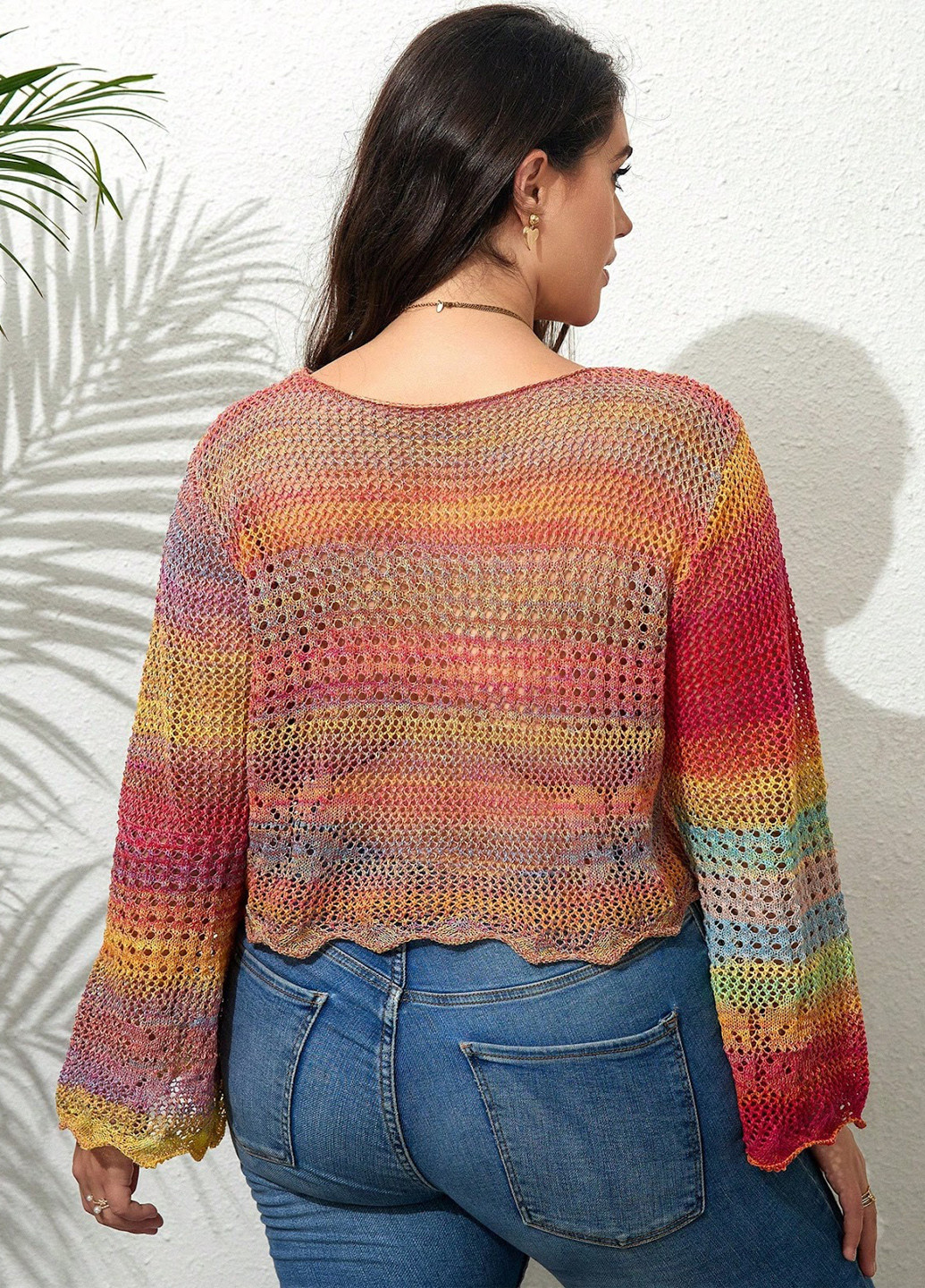 Комбинированный демисезонный джемпер джемпер SHEIN