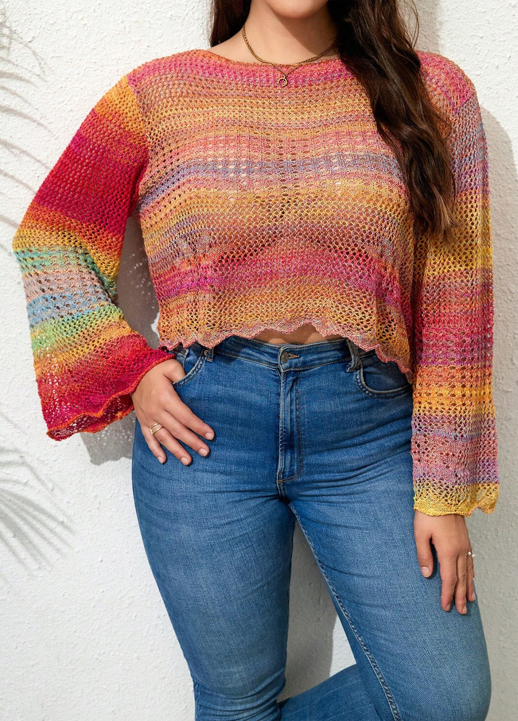 Комбинированный демисезонный джемпер джемпер SHEIN