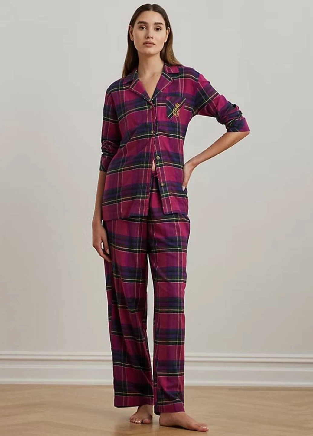 Рожева всесезон піжама (сорочка, штани) сорочка + брюки Ralph Lauren