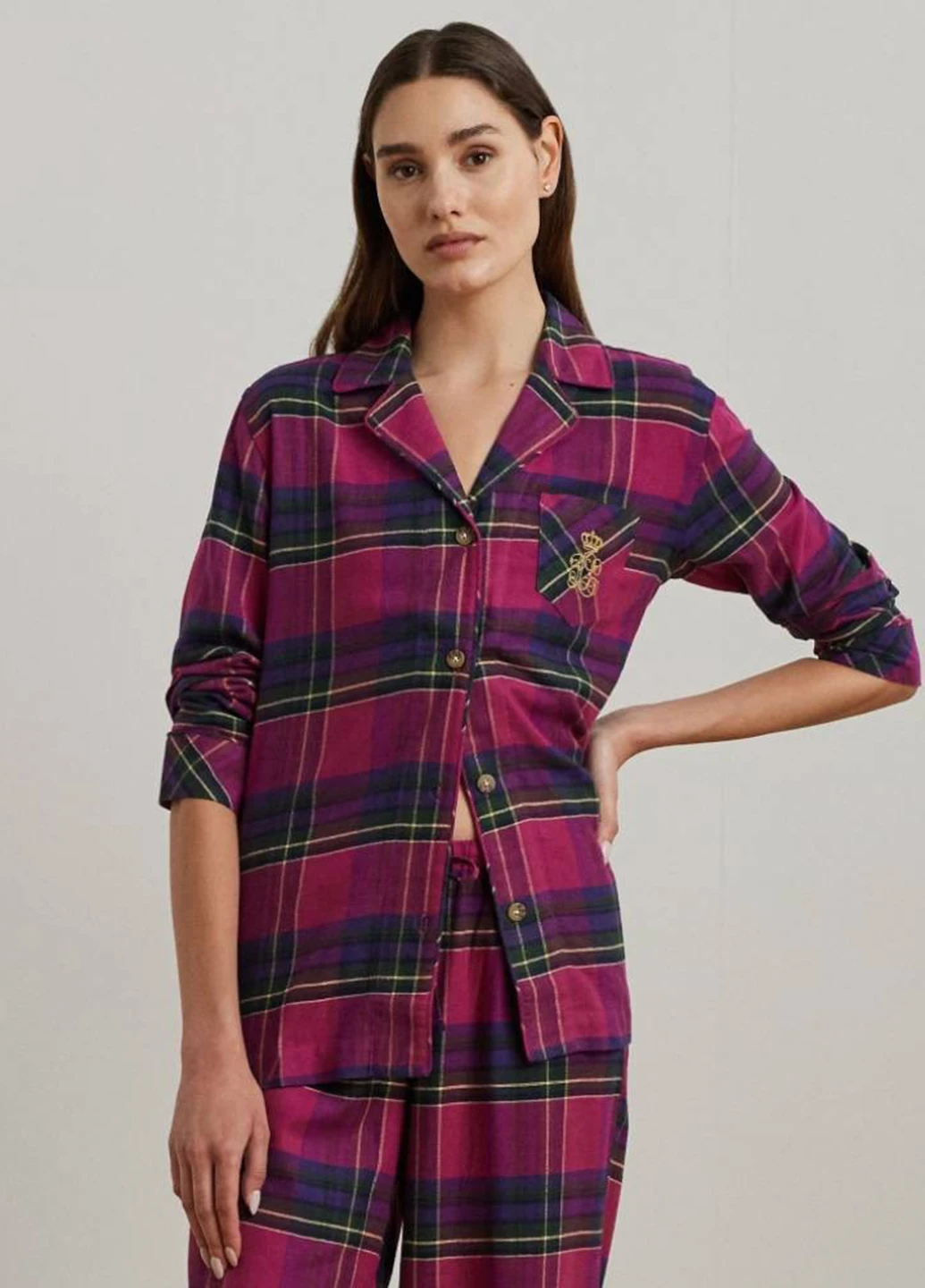 Рожева всесезон піжама (сорочка, штани) сорочка + брюки Ralph Lauren