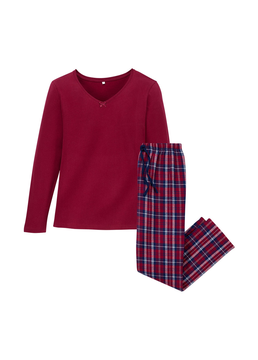 Темно-бордова зимня піжама (лонгслів, штани) Blue Motion