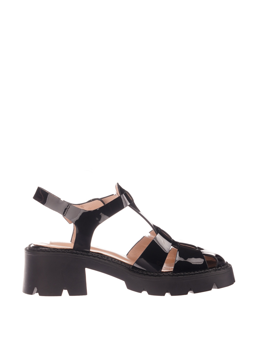 Черные босоножки Blizzarini с ремешком лаковые