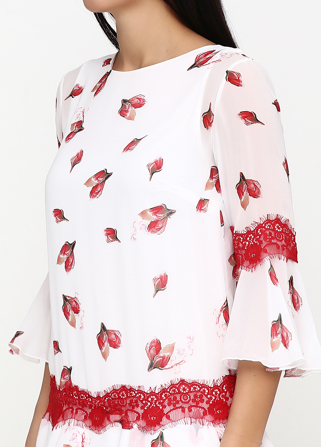 Молочна кежуал сукня Sassofono з квітковим принтом