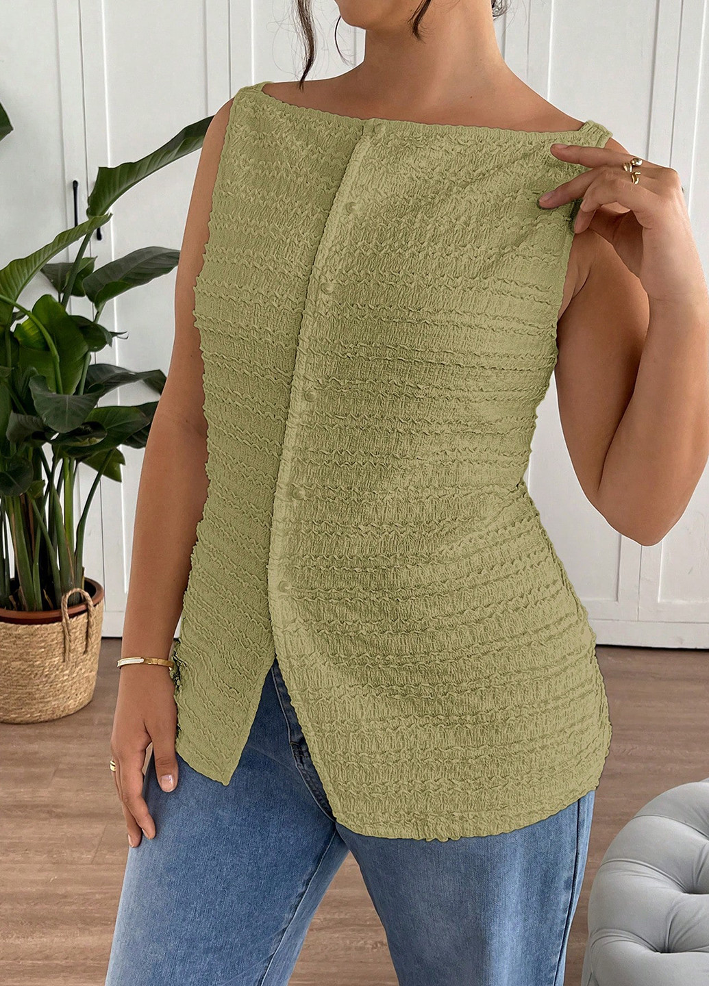 Гірчична блуза SHEIN